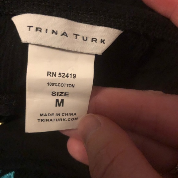 Trina Turk embroidered black Baja Romper (size M) - Picture 4 of 4